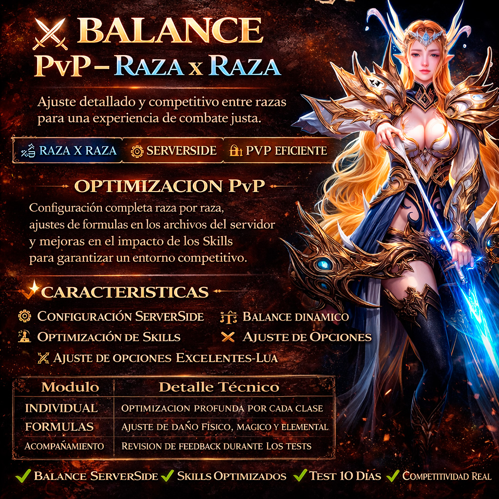 Balance PvP 5 Razas - Configuración Avanzada / Advanced PvP Balance