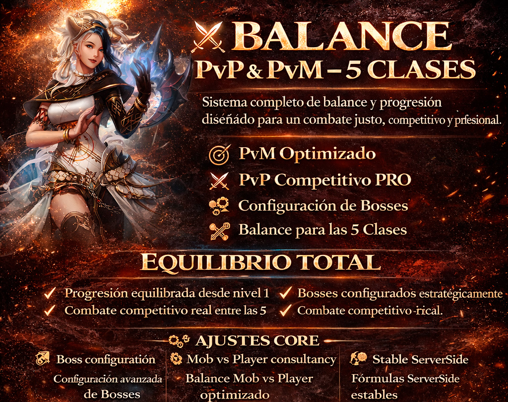Balance PvP & PvM 5 Razas- Optimización Completa / Full Optimization