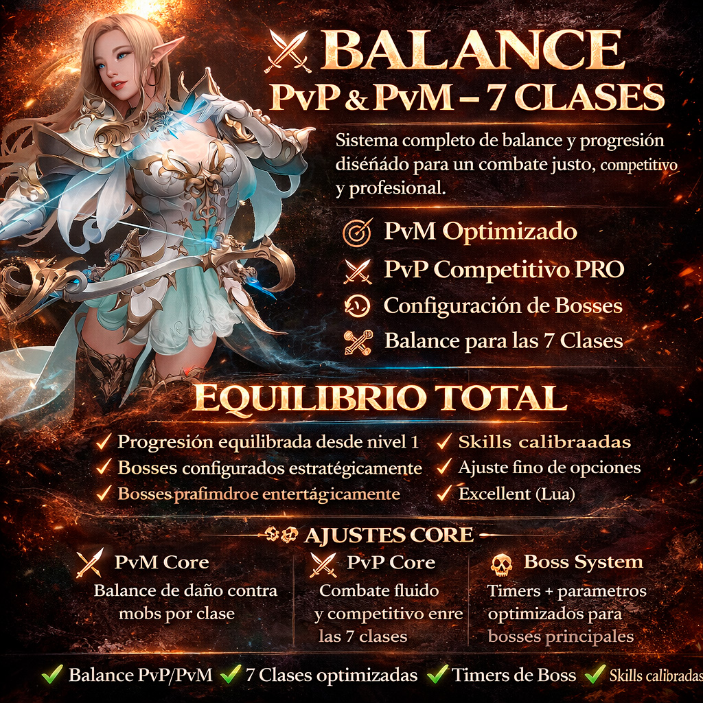 Balance PvP & PvM 7 Razas- Optimización Completa / Full Optimization