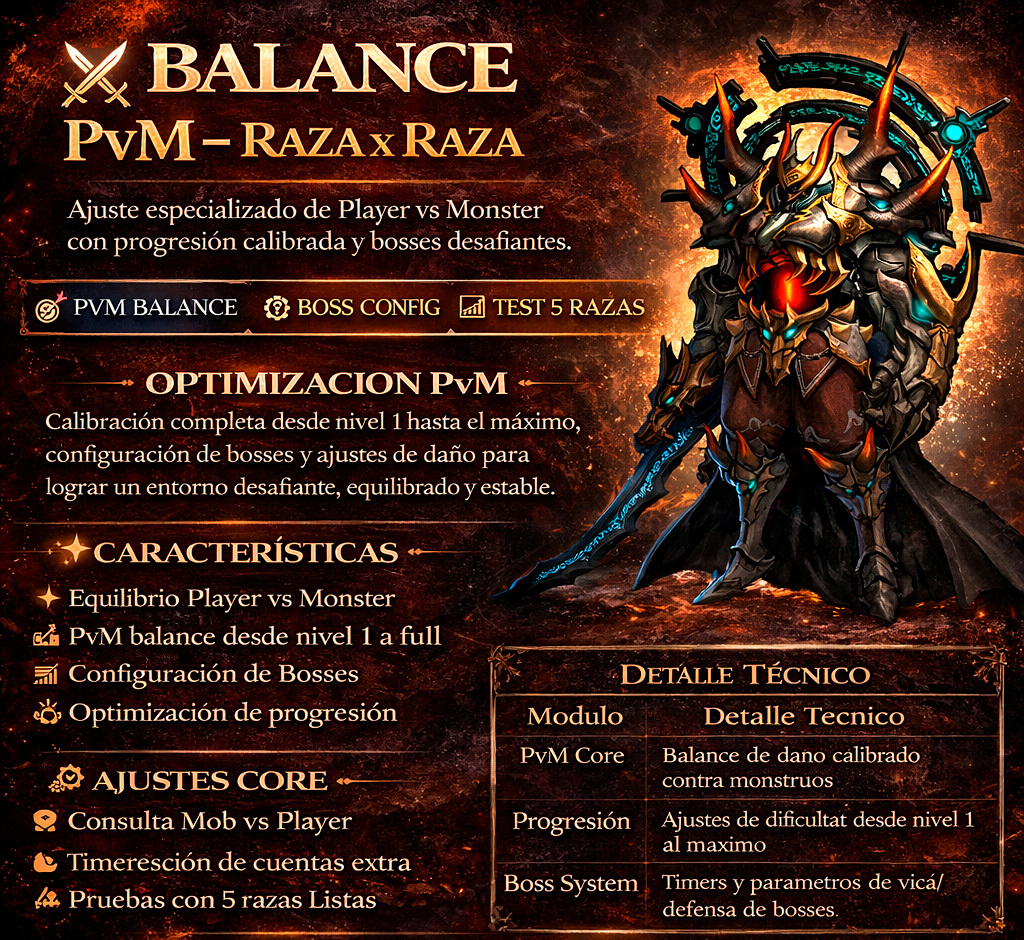 Balance PvM 5 razas - Optimización de Combate / PvM Balance Optimization